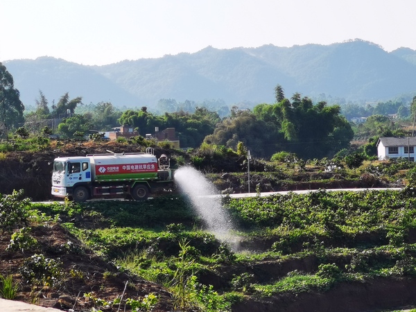 项目建设中,中国亚星游戏官网组织渝西项目部协助浇灌农作物-郭正祥 摄.jpg
